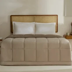 Karaca Home Double Face Duvet Cover, 200x200cm, Beige-Mocha