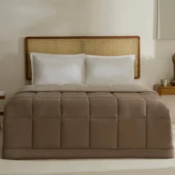 Karaca Home Double Face Duvet Cover, 200x200cm, Beige-Mocha