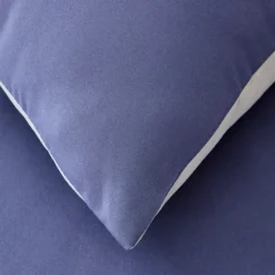 Karaca Home Duvet Cover Set, Double, Navy Blue Grey