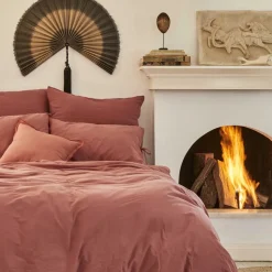 Karaca Home 4 Elements 100% Turkish Cotton Duvet Cover Set with Bed Sheet, Single, Terracotta
