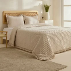 Karaca Home Fiona Bedspread Set, Double, Beige