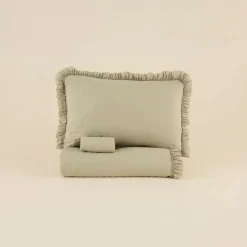 Karaca Home Fiona Bedspread Set, Double, Sage Green