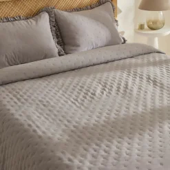 Karaca Home Fiona Bedspread Set, Double, Grey
