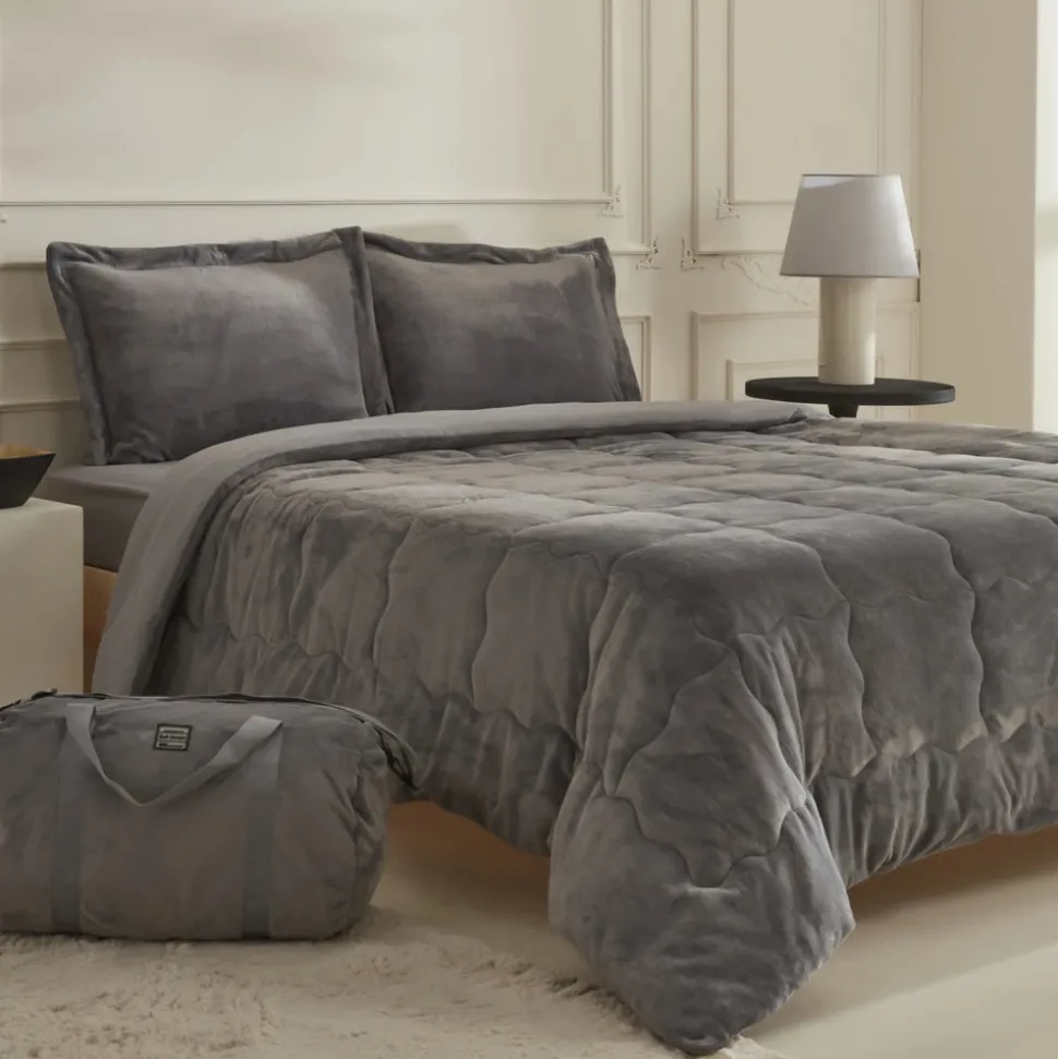 Karaca Home Flufy Comfort Bedding Set, Double, Anthracite