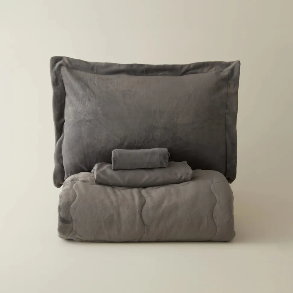 Karaca Home Flufy Comfort Bedding Set, Double, Anthracite
