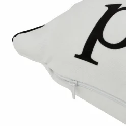 Karaca Home Happy Place Filled Cushion, 43cmx43cm, Black-White