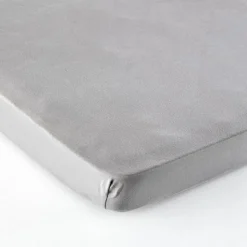 Karaca Home Jersey 100% Turkish Cotton Baby Fitted Sheet, Single, Grey