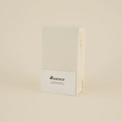 Karaca Home Jersey 100% Turkish Cotton Fitted Sheet, 120x200+30cm, Cream
