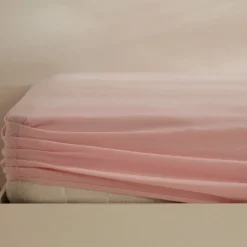 Karaca Home Jersey 100% Turkish Cotton Fitted Sheet, 120x200+30cm, Dusty Pink