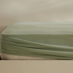 Karaca Home Jersey 100% Turkish Cotton Fitted Sheet, 140x200+30cm, Mint