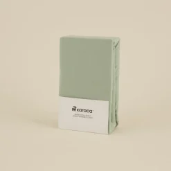 Karaca Home Jersey 100% Turkish Cotton Fitted Sheet, 200x200+30cm, Mint