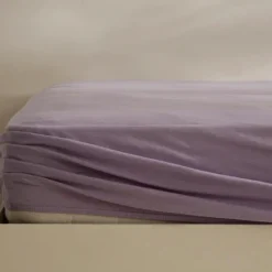 Karaca Home Jersey 100% Turkish Cotton Fitted Sheet, 200x200+30cm, Lilac
