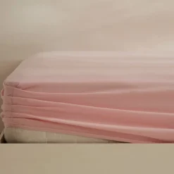 Karaca Home Jersey 100% Turkish Cotton Fitted Sheet, 100x200+30cm, Dusty Pink