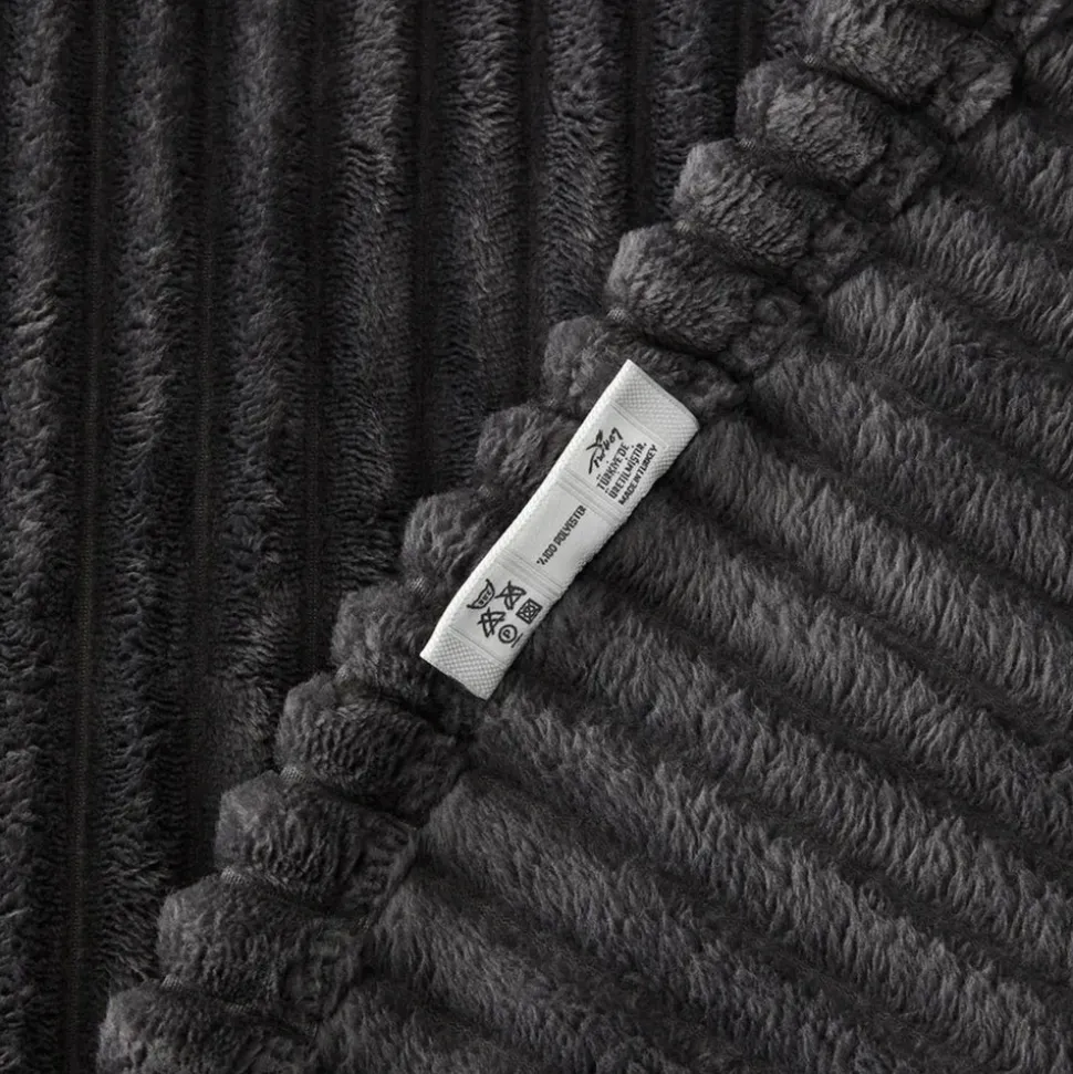 Karaca Home Joena Soft Bedspread Set, Double, Black