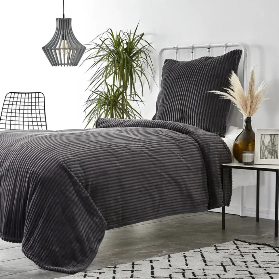 Karaca Home Joena Soft Bedspread Set, Single, Grey