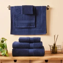 Karaca Home Joey Egyptian Cotton Bath Towel, 100cmx150cm, Navy