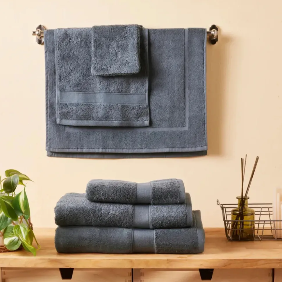 Karaca Home Joey Egyptian Cotton Washcloth, 16cmx22cm, Anthracite