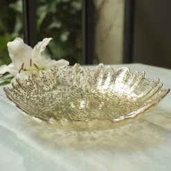 Karaca Home Jolie Decorative Plate, 33cm, Gold