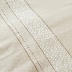 Karaca Home Keira 100% Turkish Cotton Duvet Cover Set, Double, Beige