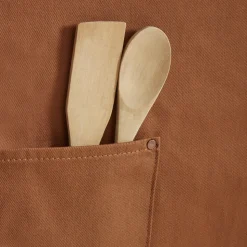 Karaca Home Lisa Gabardin Kitchen Apron, 75x56cm, Terra Cotta