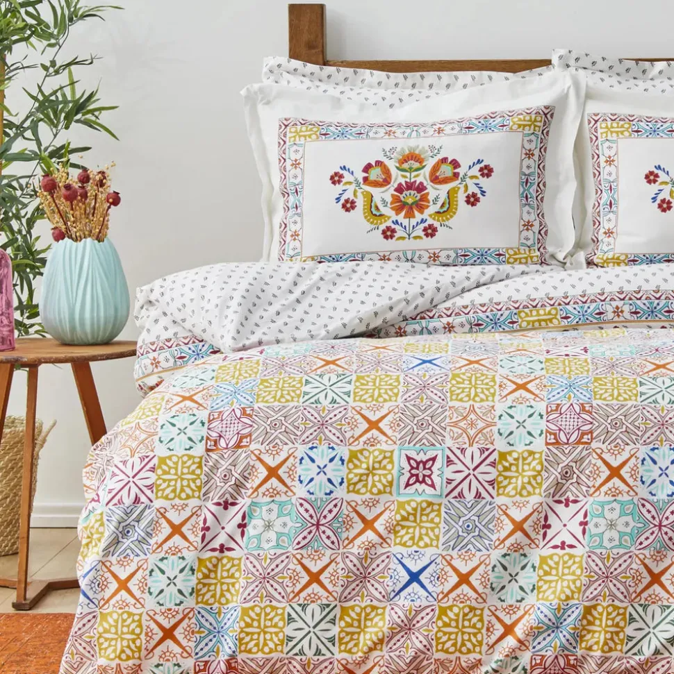 Karaca Home Lumina Yellow 100% Turkish Cotton Duvet Covet Set, Double