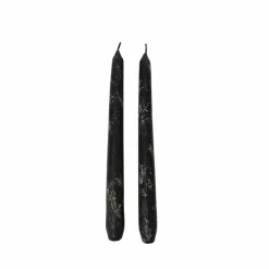 Karaca Home Marble 2-Piece Candle, 2cmx23cm, Black