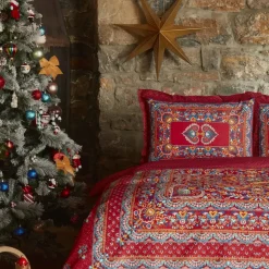 Karaca Home Mihver Pano 100% Turkish Cotton Duvet Cover Set with Bed Sheet, Double, Multi