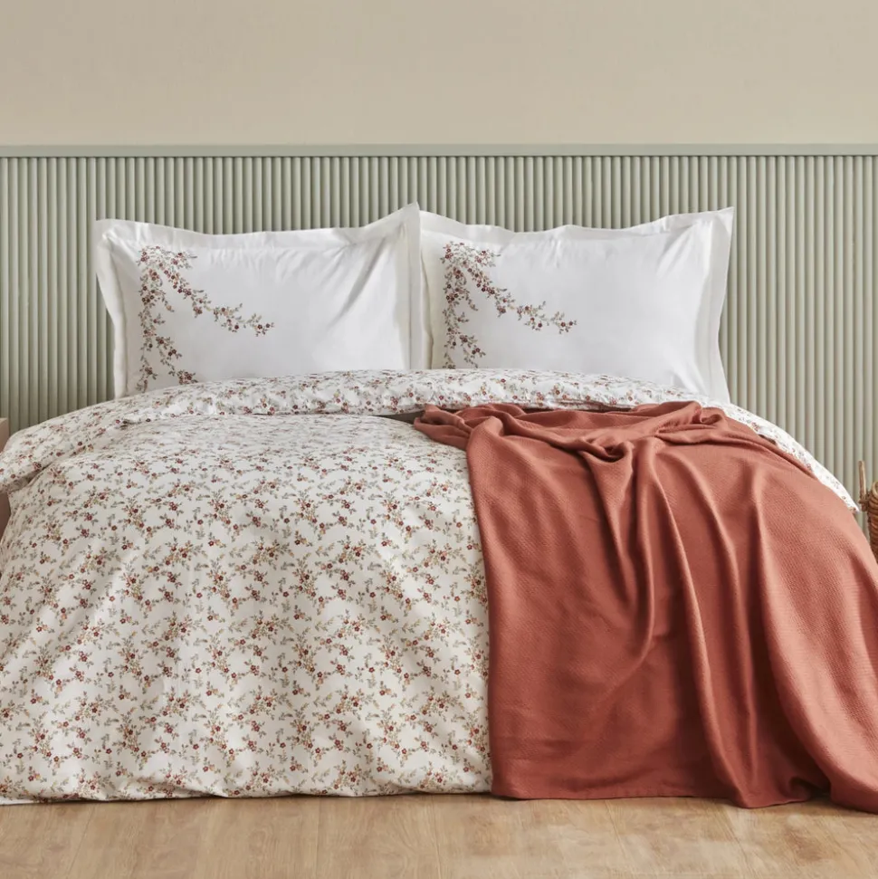 Karaca Home Mizu 100% Turkish Cotton Duvet Cover Set – With Free Bedspread