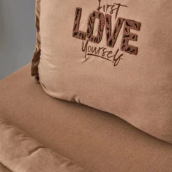 Karaca Home Motto 100% Turkish Cotton Comfort Set, Single, 155cmx220cm, Beige