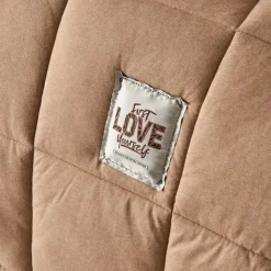 Karaca Home Motto 100% Turkish Cotton Comfort Set, Single, 155cmx220cm, Beige