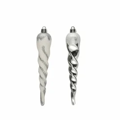 Karaca Home New Year Christmas Icicle Tree Decoration Set, 5 Piece, 16cm, Multi