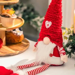 Karaca Home New Year Christmas Sitting Santa Plush Toy Decoration, 52cm, Multi
