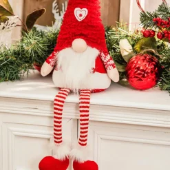 Karaca Home New Year Christmas Sitting Santa Plush Toy Decoration, 52cm, Multi