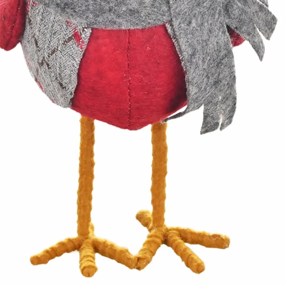 Karaca Home New Year Christmas Robin Bird Plush Toy Decoration, 23cm, Multi