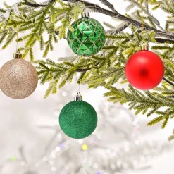 Karaca Home New Year Christmas Tree Bauble Set, 34 Piece, 6cm, Multi