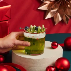 Karaca Home New Year Christmas 3-Piece Snowy Tumbler Glass Set, 380ml, Multi