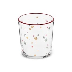 Karaca Home New Year Christmas 3-Piece Snowy Tumbler Glass Set, 380ml, Multi