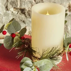 Karaca Home New Year Led Light Candle, 7.5cmx7.5cmx12.5cm, White