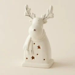 Karaca Home New Year Reindeer LED Decorative Object, White