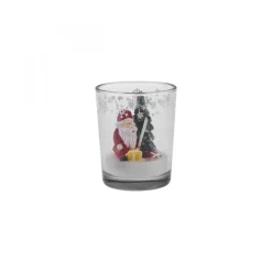 Karaca Home New Year Tiny House Glass Candle, 5.5x6.5cm, Multi