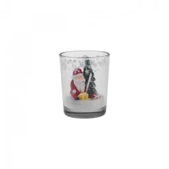 Karaca Home New Year Tiny House Glass Candle, 5.5x6.5cm, Multi