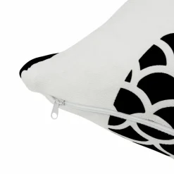 Karaca Home Pineapple Filled Cushion, 43cmx43cm, Black-White