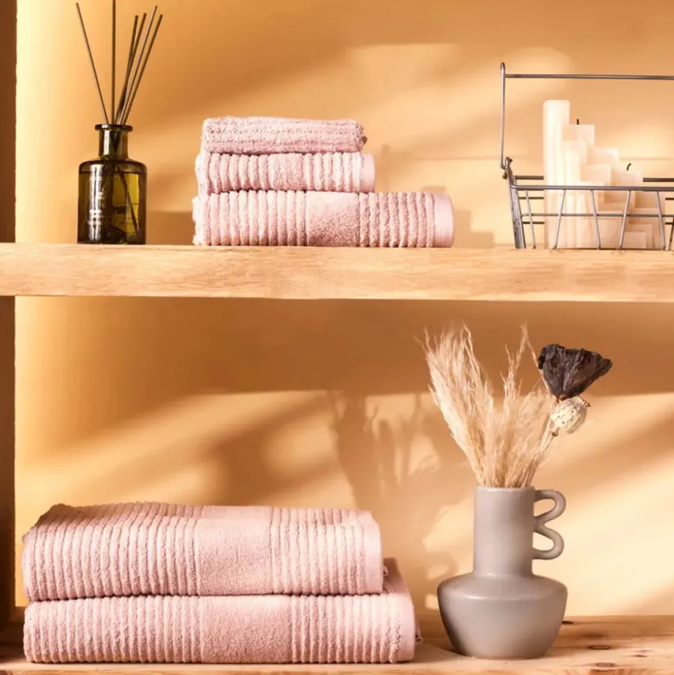 Karaca Home Rachel 100% Cotton Shower Towel, 70cmx140cm, Light Rose