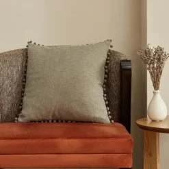 Karaca Home Reneta Filled Cushion, 43cmx43cm, Khaki