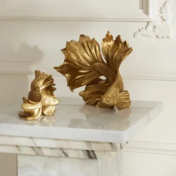 Karaca Home Rumble Fish Ornament, 7x8cm, Gold
