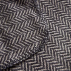 Karaca Home Sandra Herringbone Pattern Blanket, 200x220cm, Double, Grey