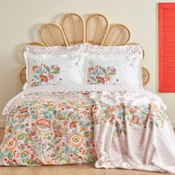 Karaca Home Sarthe 100% Turkish Cotton Duvet Cover Set, Double, Multi