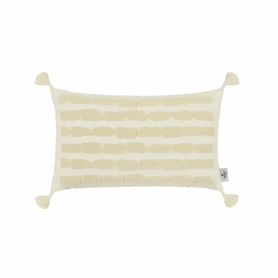 Karaca Home Sheri Filled Cushion, 31cmx50cm, Cream