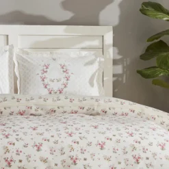 Karaca Home Sonya 100% Turkish Cotton Duvet Cover Set, Double, Burgundy