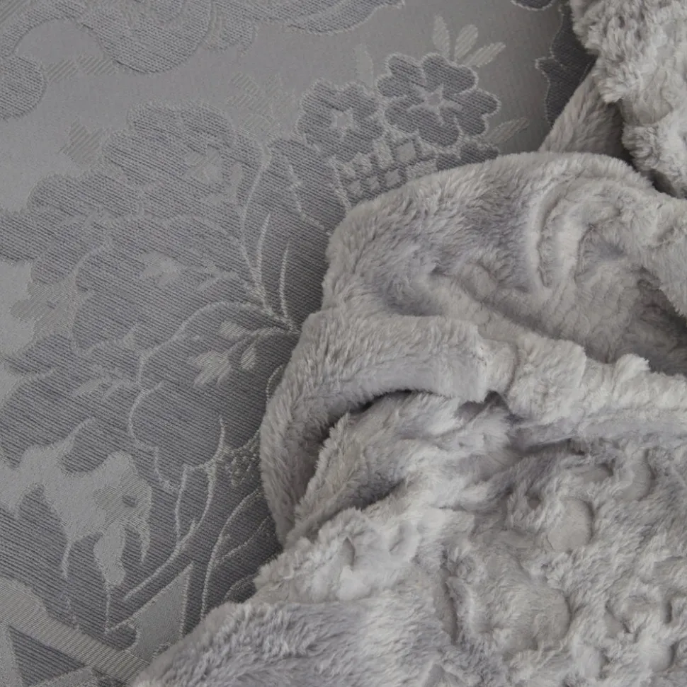 Karaca Home Tugba 8-Piece Bedding Set, Double, Silver
